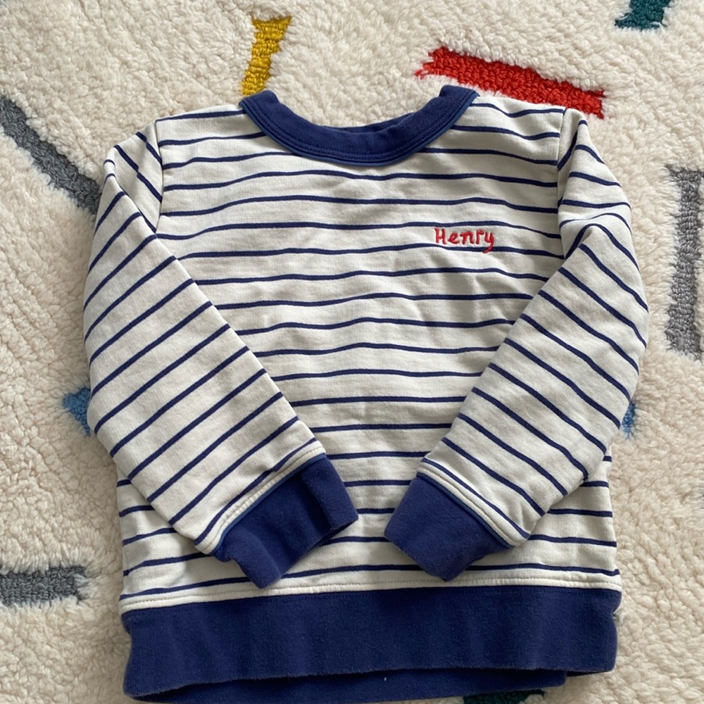 Oso and me striped toddler sweatshirt